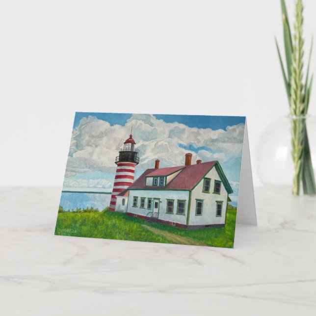 Maine Lighthouse Card (Front)