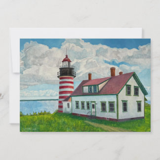 Maine Lighthouse Invitation