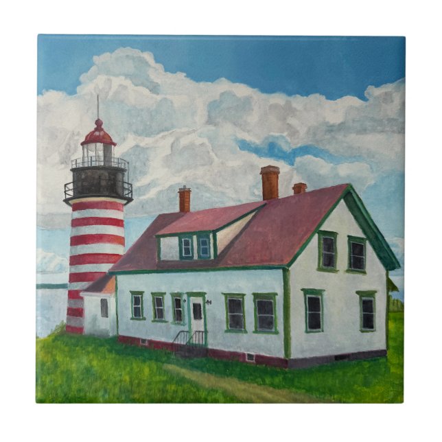 Maine Lighthouse Tile (Front)