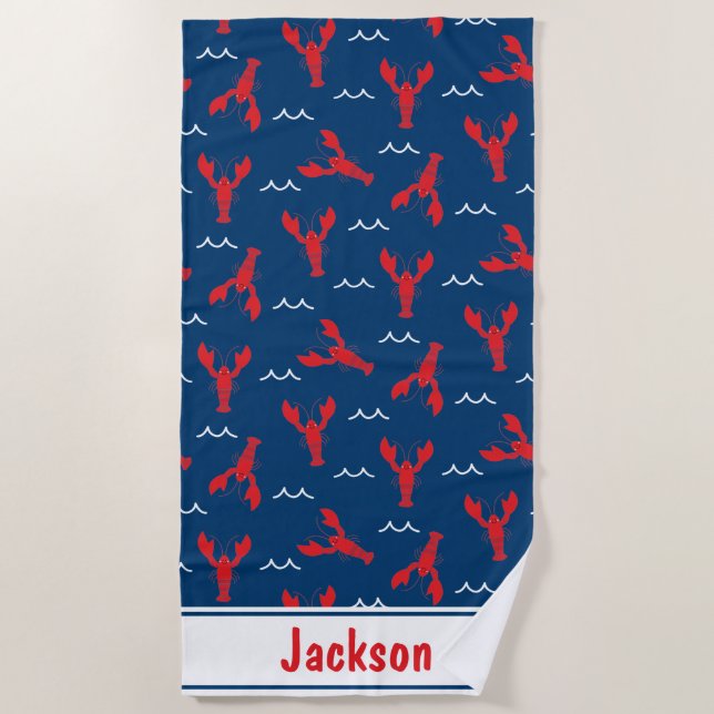 Maine Lobster Beach Towel (Front)