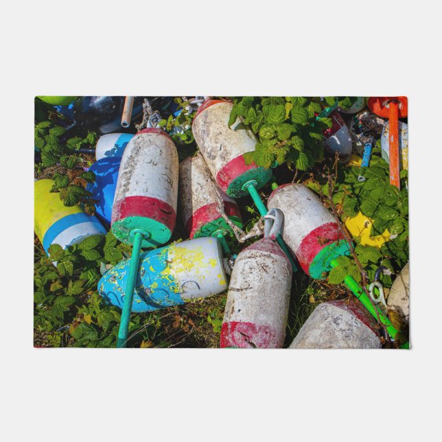 Maine Lobster Buoys Doormat (Front)