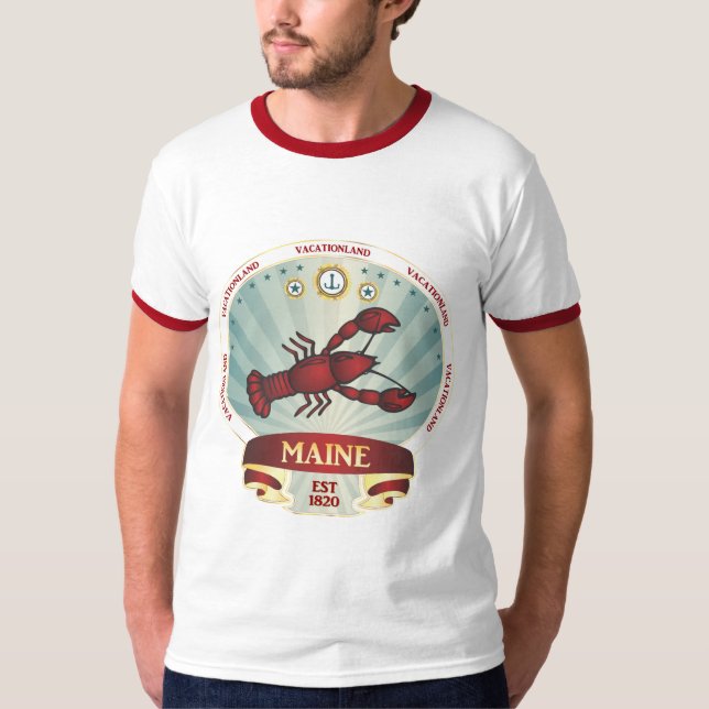 Maine Lobster Crest T-Shirt (Front)