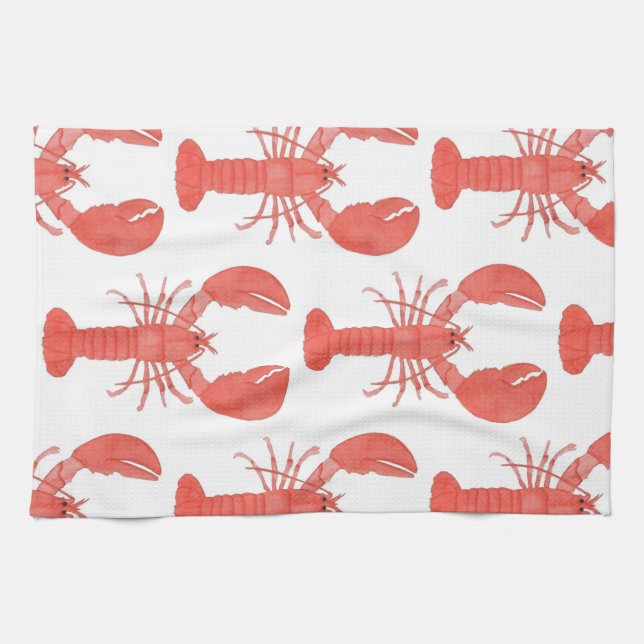 Maine lobster Kitchen tea Towels (Horizontal)