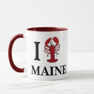 Maine Lobster Mug - I Love Maine Coffee Cup Gift