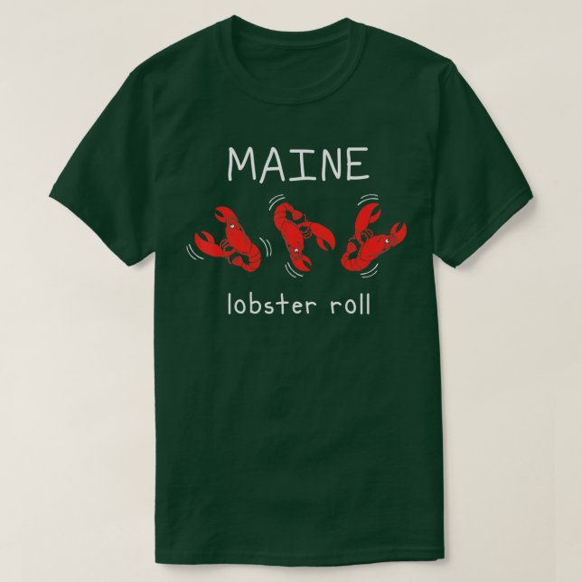 Maine lobster Roll funny tumbling lobsters  T-Shirt (Design Front)