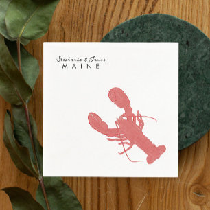 Maine Lobster wedding  Cocktail napkin
