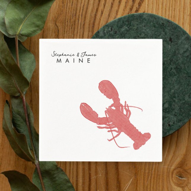 Maine Lobster wedding  Cocktail napkin (Creator Uploaded)