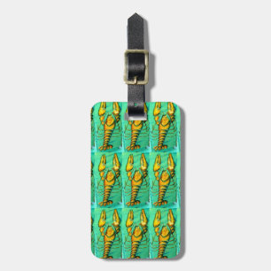 maine lobsters green luggage tag
