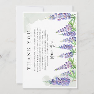 Maine Lupin Wedding Save the Date Thank You Card
