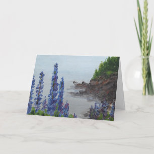 Maine Lupins Folded Holiday Card