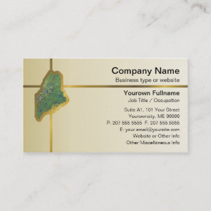 Maine Map Business Card