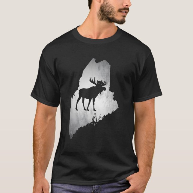 Maine Moose Hunting T-Shirt (Front)