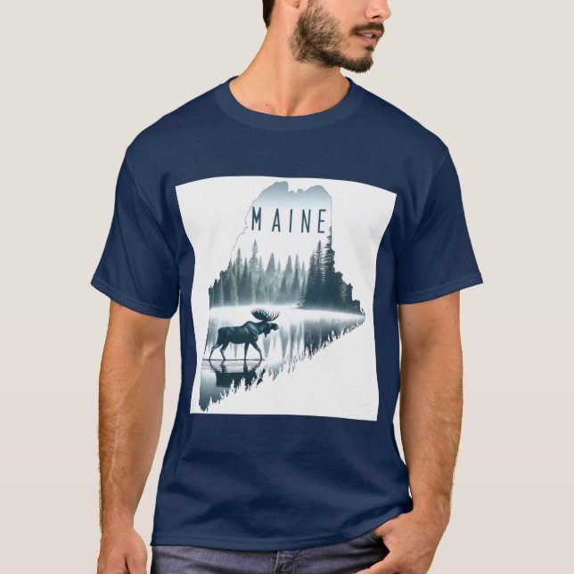 Maine Moose T-Shirt (Front)