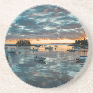 Maine, Newagen, sunset harbour 1 Coaster