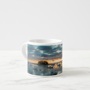 Maine, Newagen, sunset harbour 1 Espresso Cup