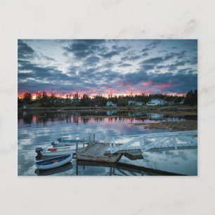 Maine, Newagen, sunset harbour 2 2 Postcard
