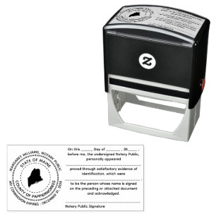 Maine Notary Public Acknowledgement Stamp