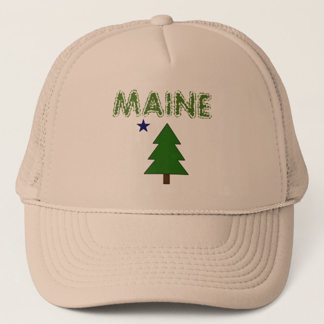 Maine Old Flag Trucker Hat (Front)