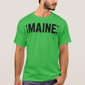 Maine Outdoors Moose Lobster Bear Kayaking Sailing T-Shirt