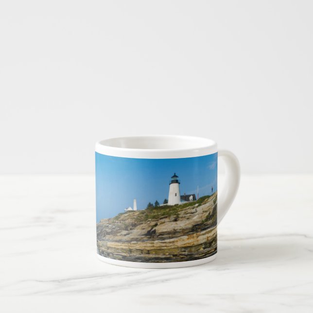 Maine, Pemaquid Point, Pemaquid Point Lighthouse Espresso Cup (Front Right)