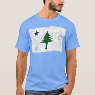 Maine Pine Tree Flag Modern 1901 State Flag T-Shirt