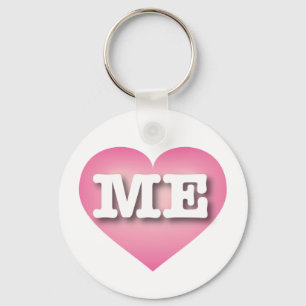 Maine PInk Fade Heart - I love ME Key Ring