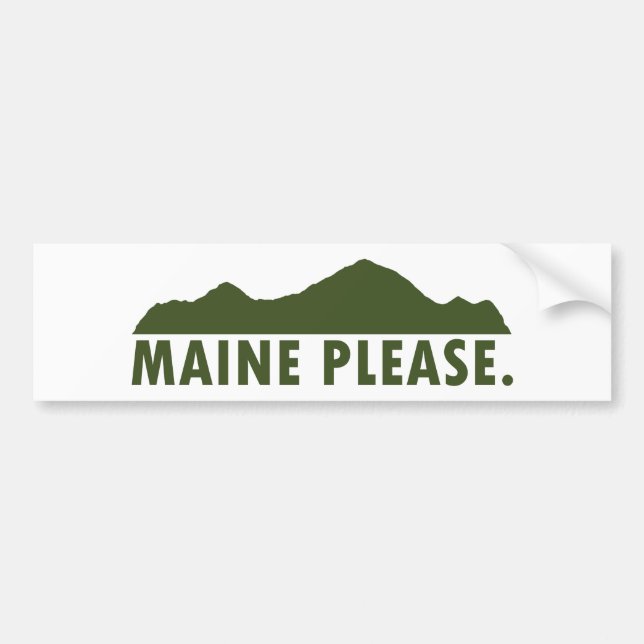 Maine Please Bumper Sticker (Front)