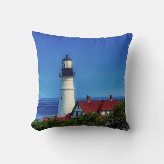Maine Portland Head Light Photo Cushion (Front)