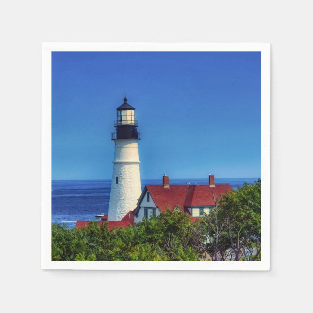 Maine Portland Head Light Photo Napkin (Front)