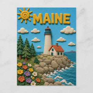 Maine Portland Head Modern KLAYKOO Postcard