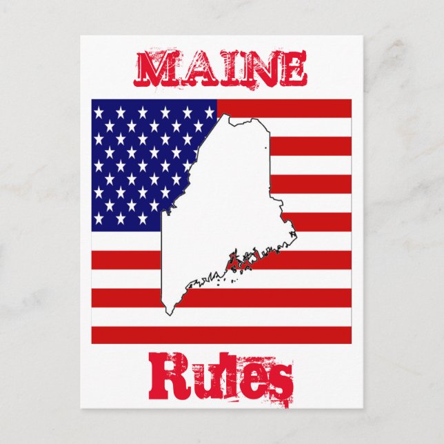 MAINE  POSTCARD (Front)