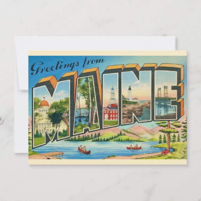 Maine Postcard Moving Announcement (Front)