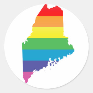 maine pride. classic round sticker