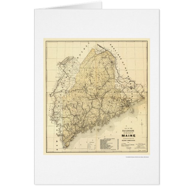 Maine Railroad Map 1899 (Front)