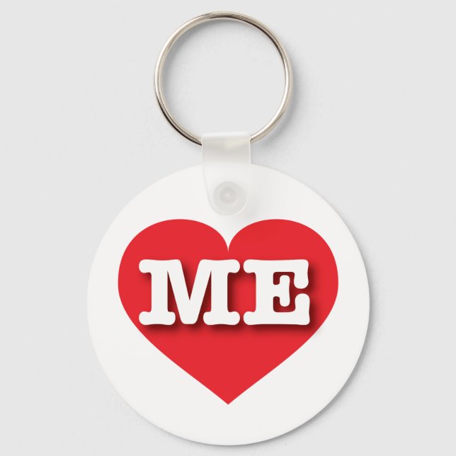 Maine Red Heart - I love ME Key Ring (Front)