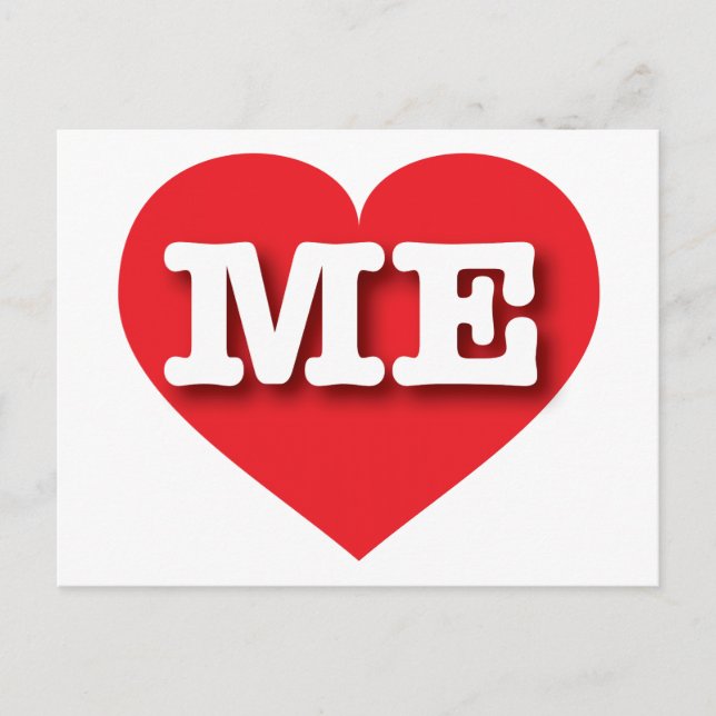 Maine Red Heart - I love ME Postcard (Front)