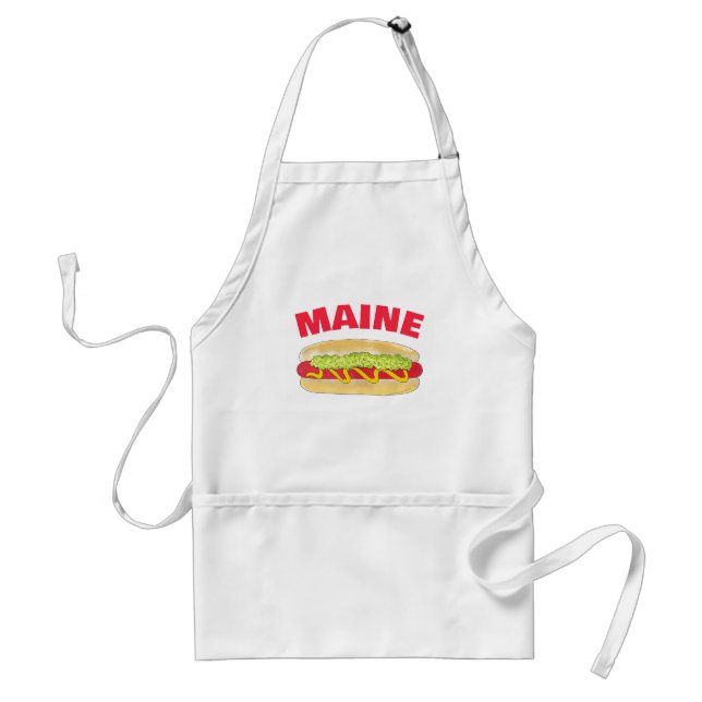 Maine Red Snapper Hotdog Portland ME Food Cookout Standard Apron (Front)