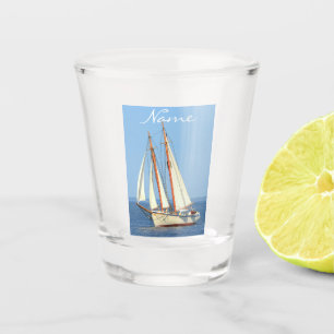 Maine schooners sailing Thunder_Cove Shot Glass