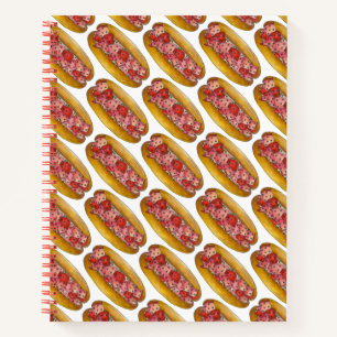 Maine Seafood Foodie Lobster Roll Sandwich Notebook