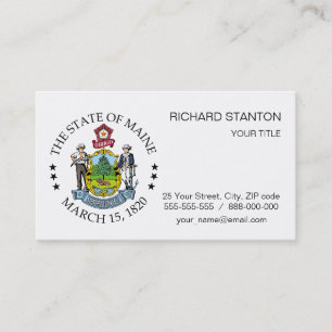 Maine sign business card