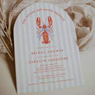 Maine Squeeze Coastal Lobster Bridal Shower Invitation