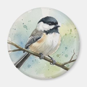 Maine State Bird Black-Capped Chickadee Magnet