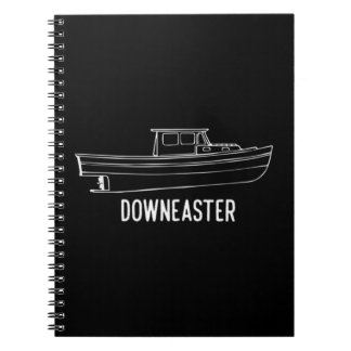 Maine State Downeaster Lobster Fishing Boat T shir Notebook