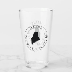 Maine State Drinking Glass