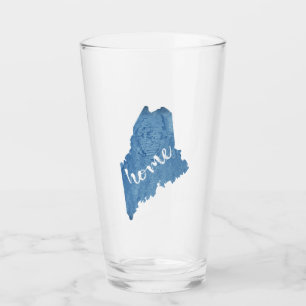 Maine State Home Wood Grain Glass