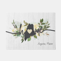 Maine State Personalised Your Home City Rustic