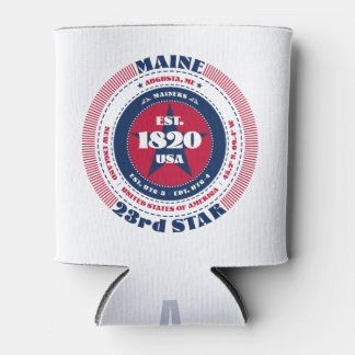 Maine State Pride Personalised Monogram Can Cooler