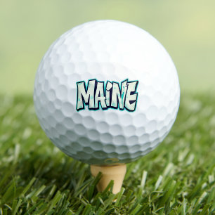 Maine State USA New England Graffiti golfing golf Balls
