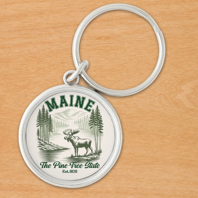 Maine the Pine Tree State Key Ring (Creator Uploaded)