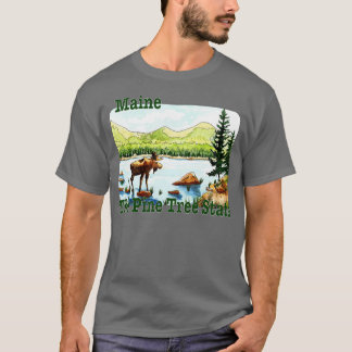 Maine The Pine Tree State T-Shirt